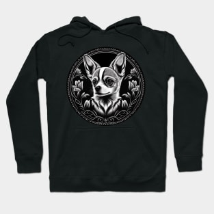 Cute Black and white Chihuahua Hoodie